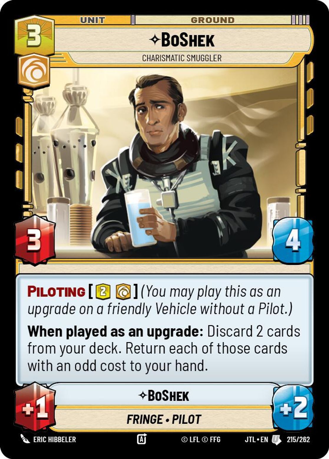 BoShek, Charismatic Smuggler