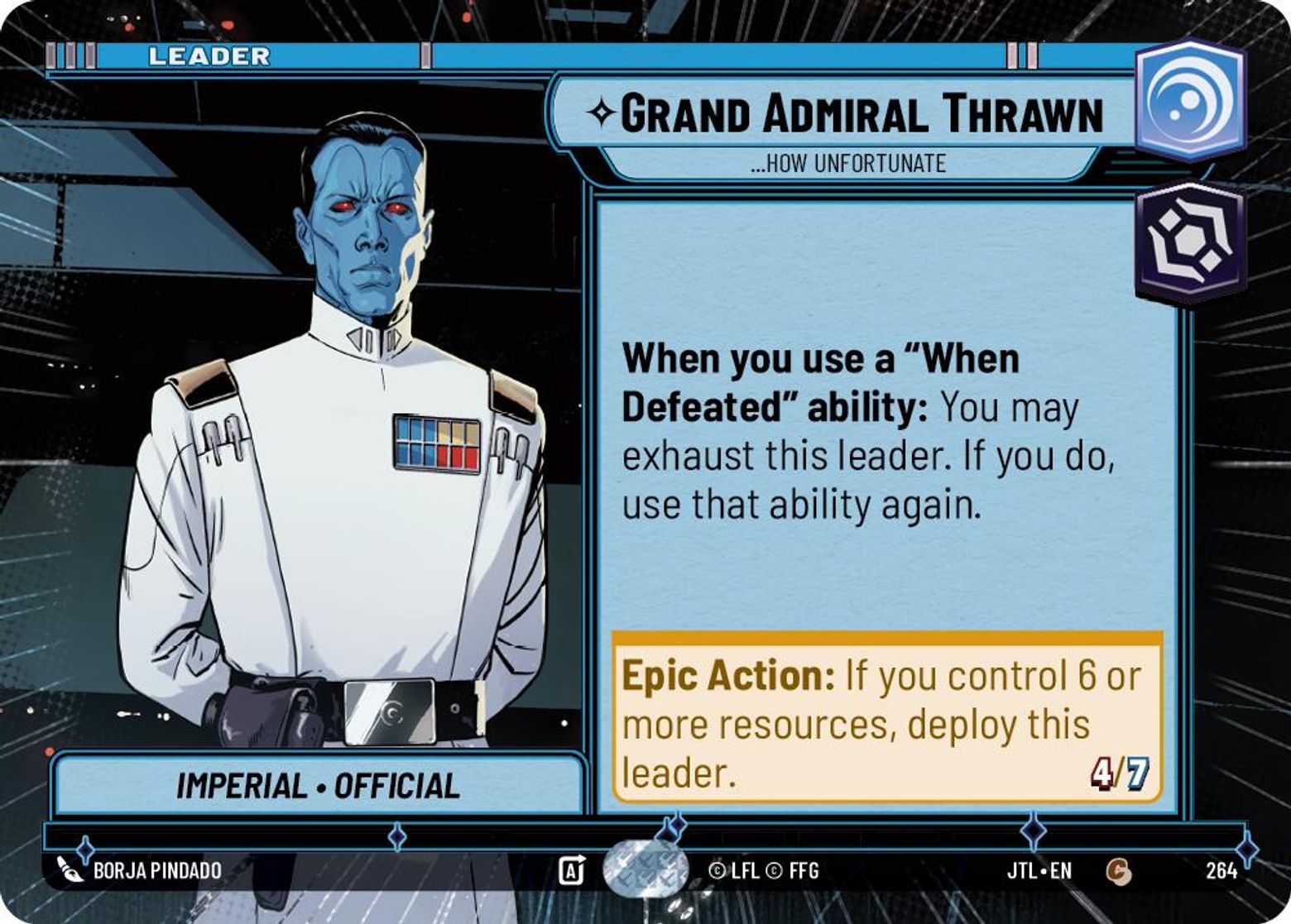 Grand Admiral Thrawn, ...How Unfortunate — Jump To Lightspeed 264
