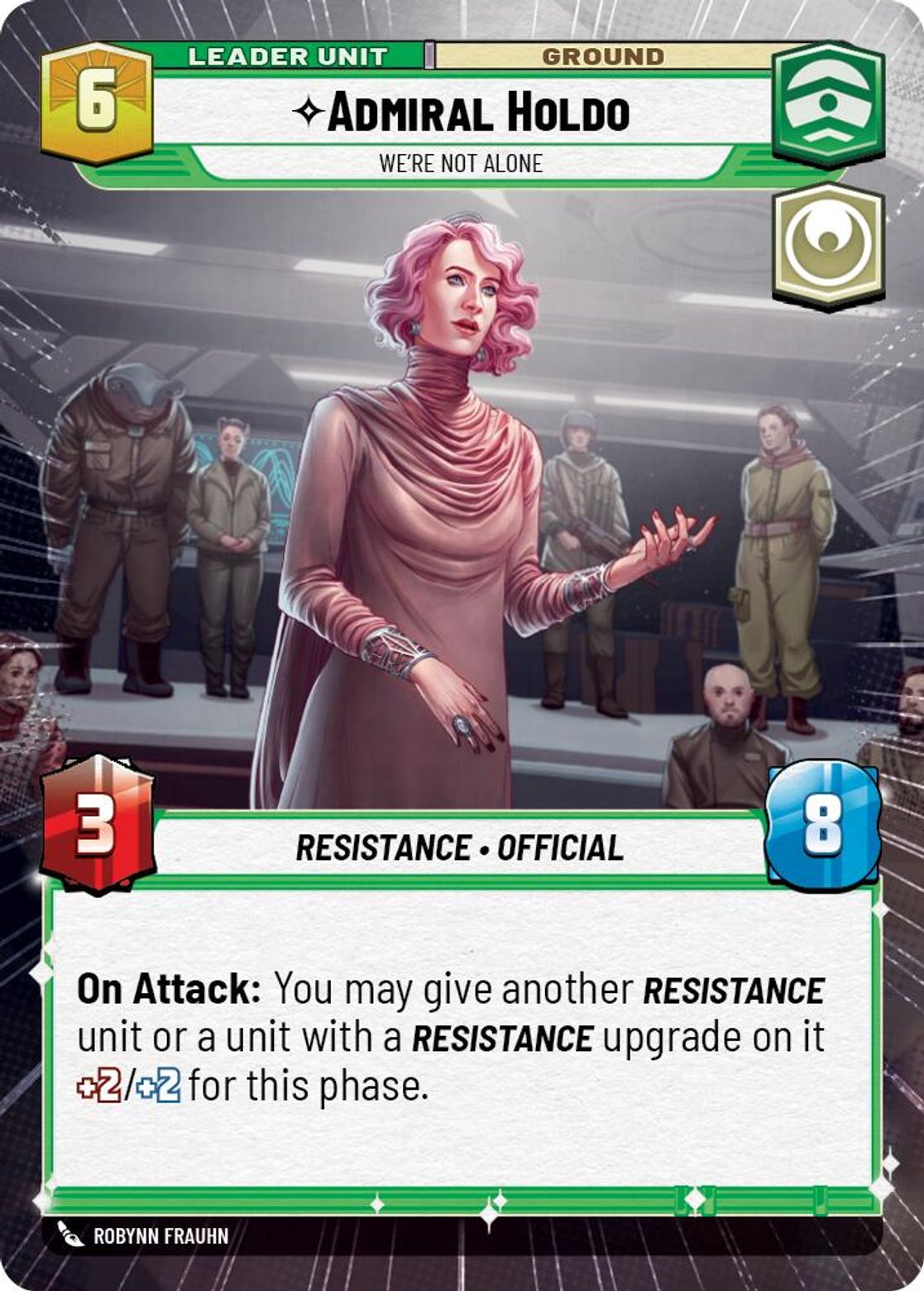 Admiral Holdo, We're Not Alone (verso)