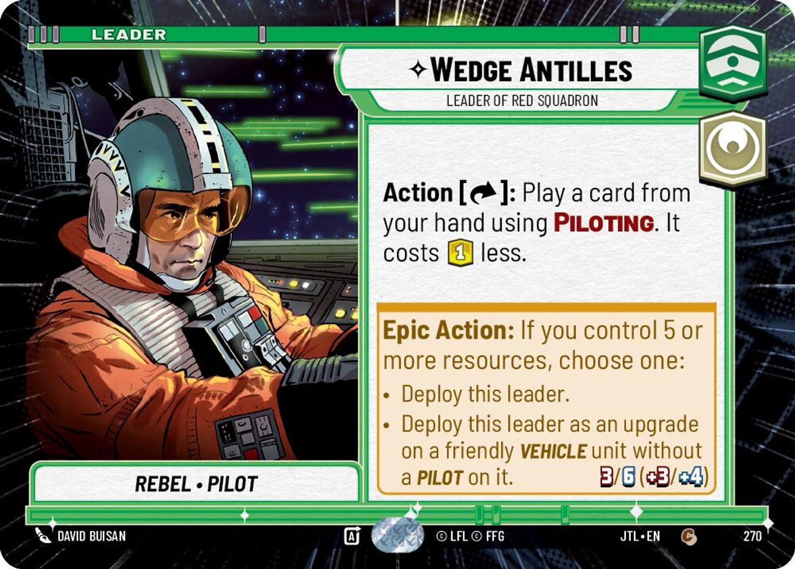 Wedge Antilles, Leader of Red Squadron — Jump To Lightspeed 270