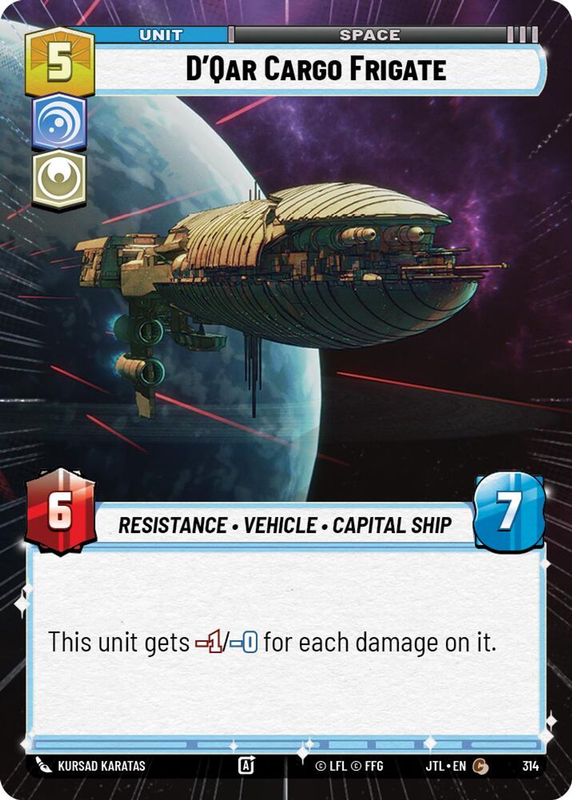 D'Qar Cargo Frigate — Jump To Lightspeed 314