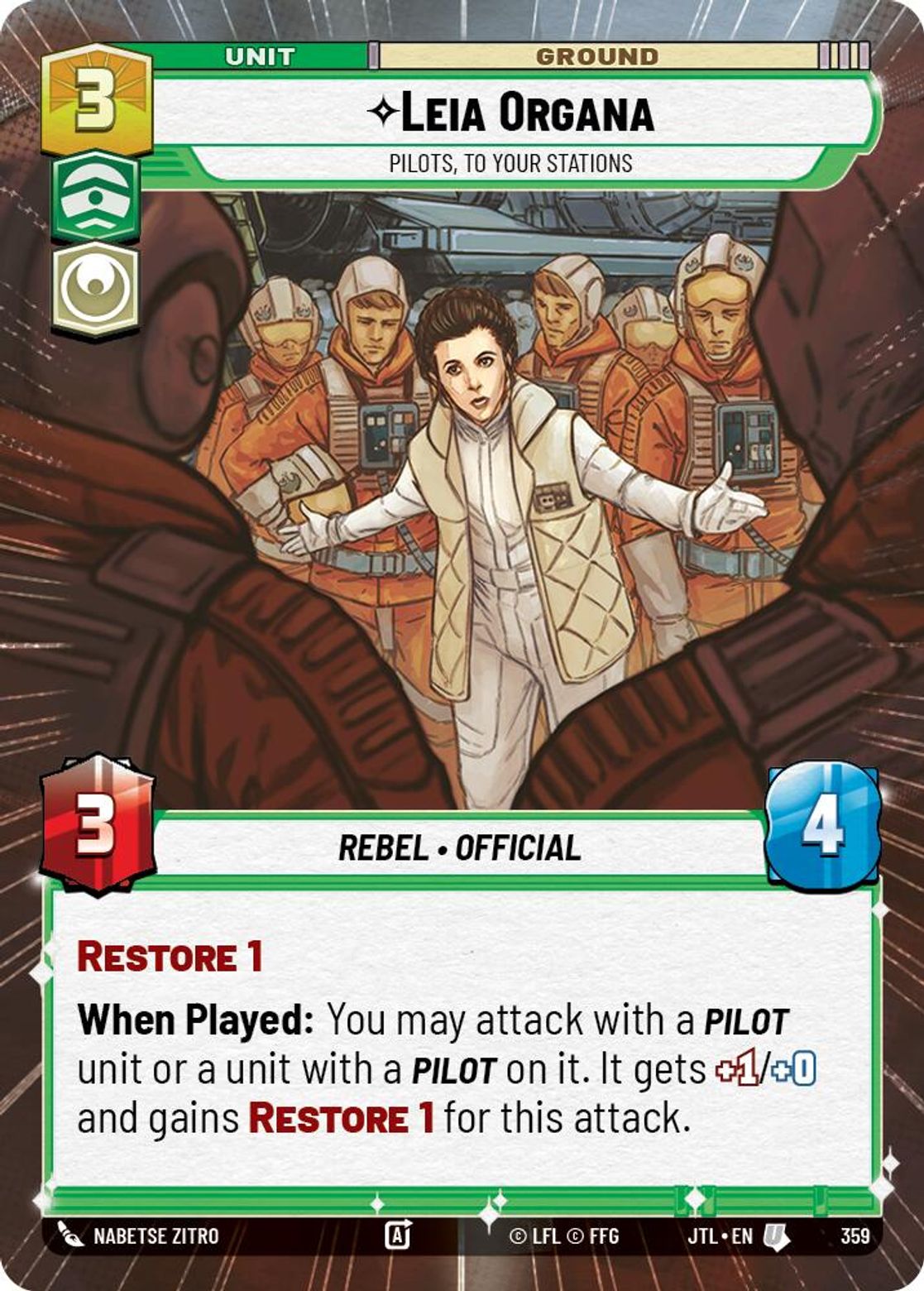 Leia Organa, Pilots, To Your Stations — Jump To Lightspeed 359