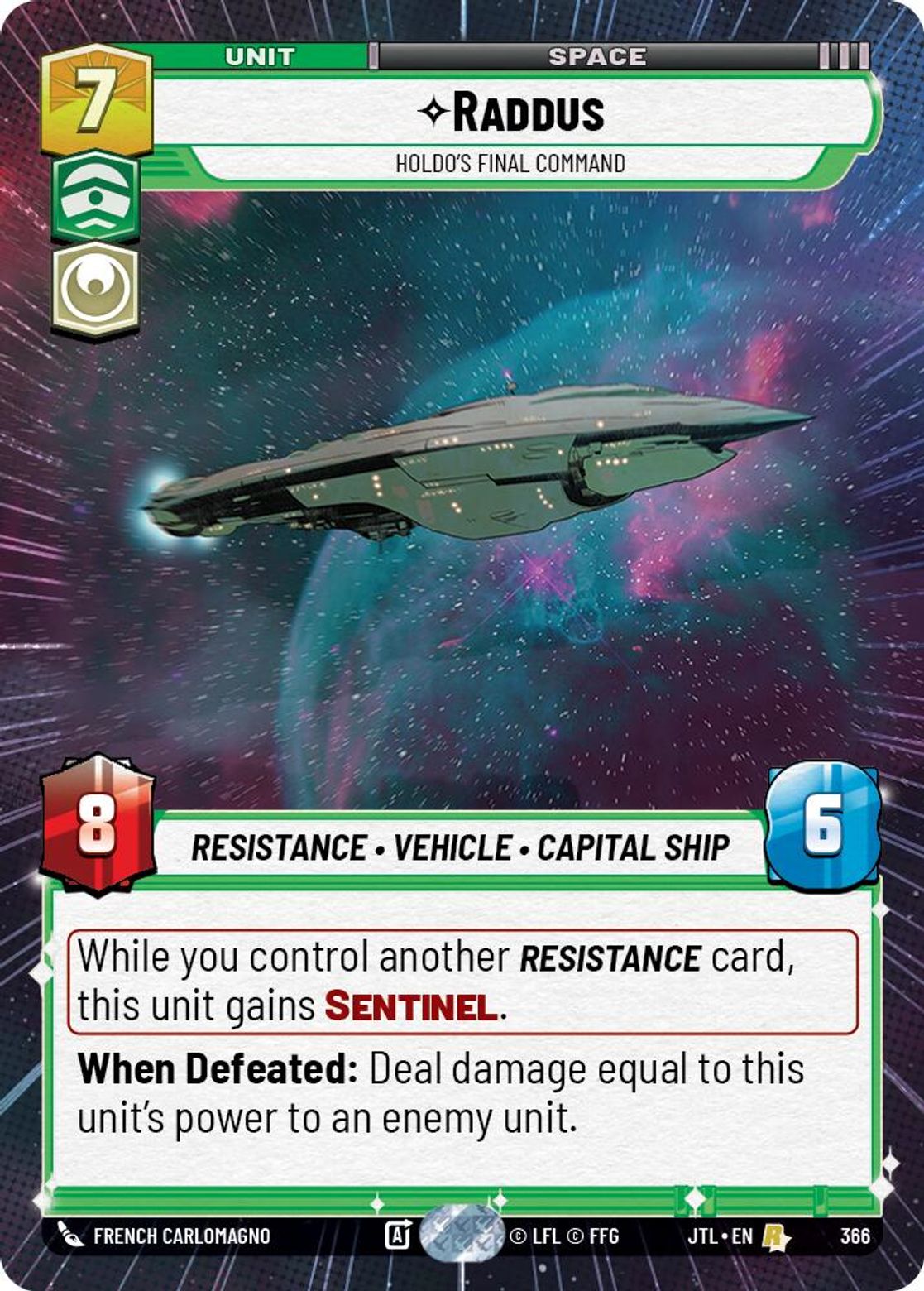 Raddus, Holdo's Final Command — Jump To Lightspeed 366
