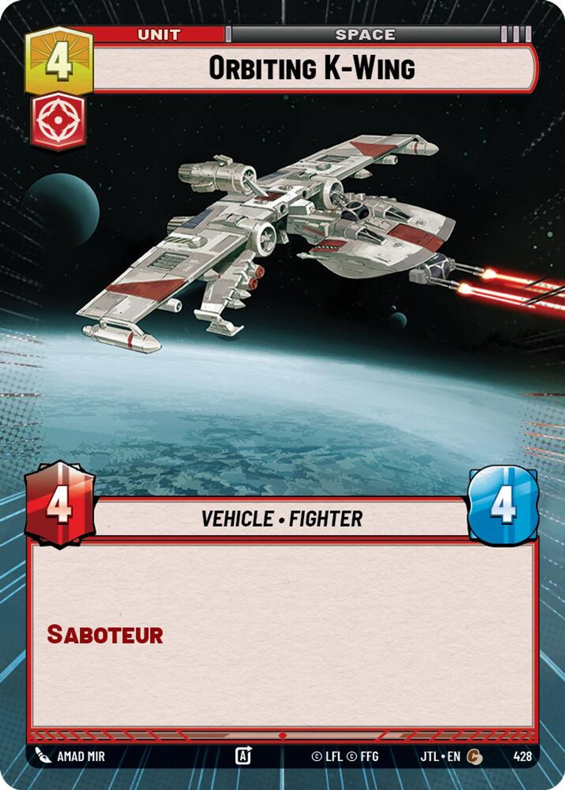 Orbiting K-Wing — Jump To Lightspeed 428