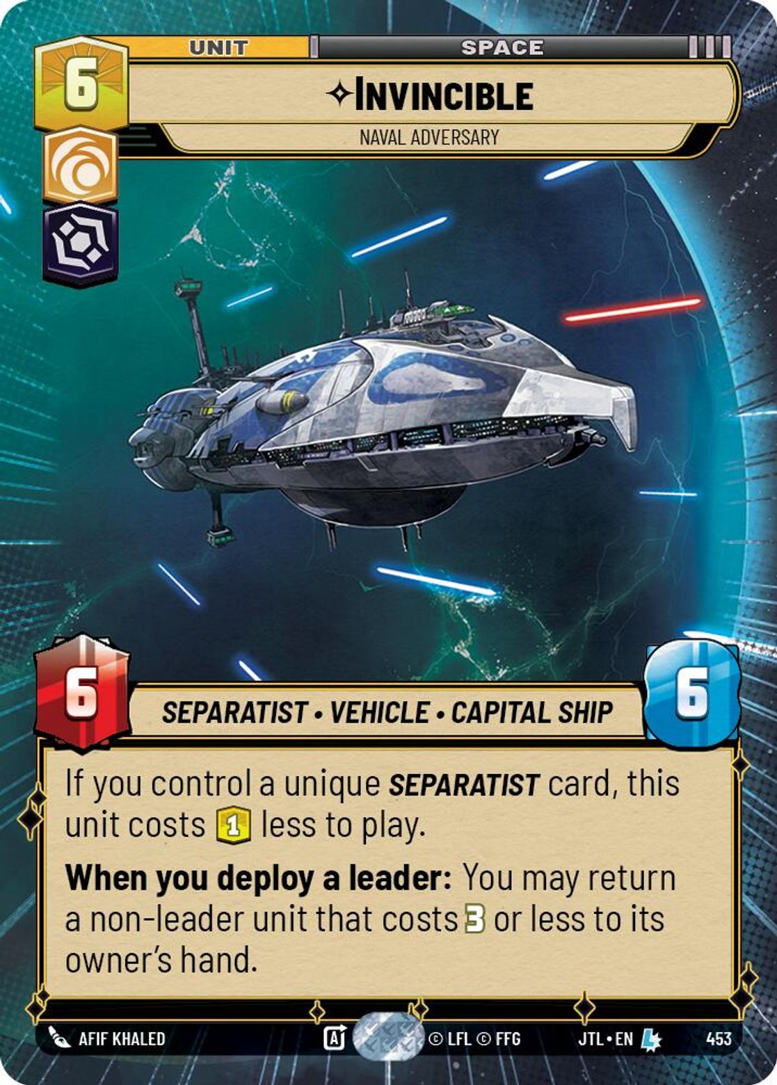 Invincible, Naval Adversary — Jump To Lightspeed 453