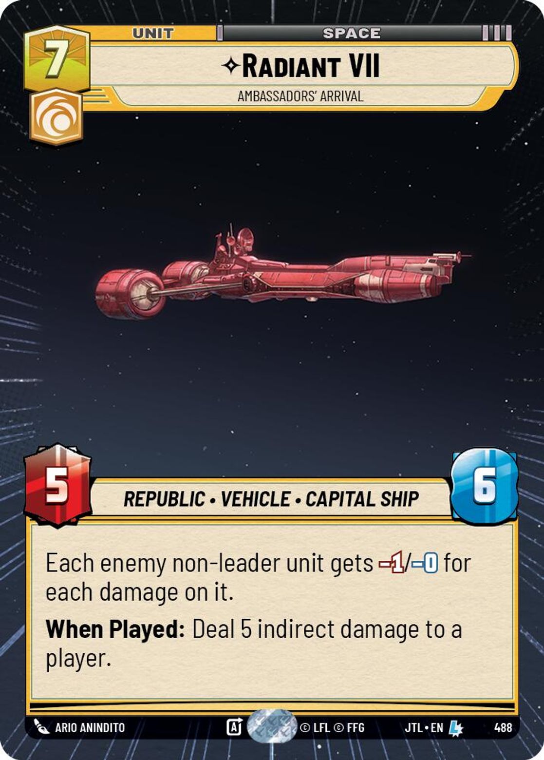 Radiant VII, Ambassadors' Arrival — Jump To Lightspeed 488