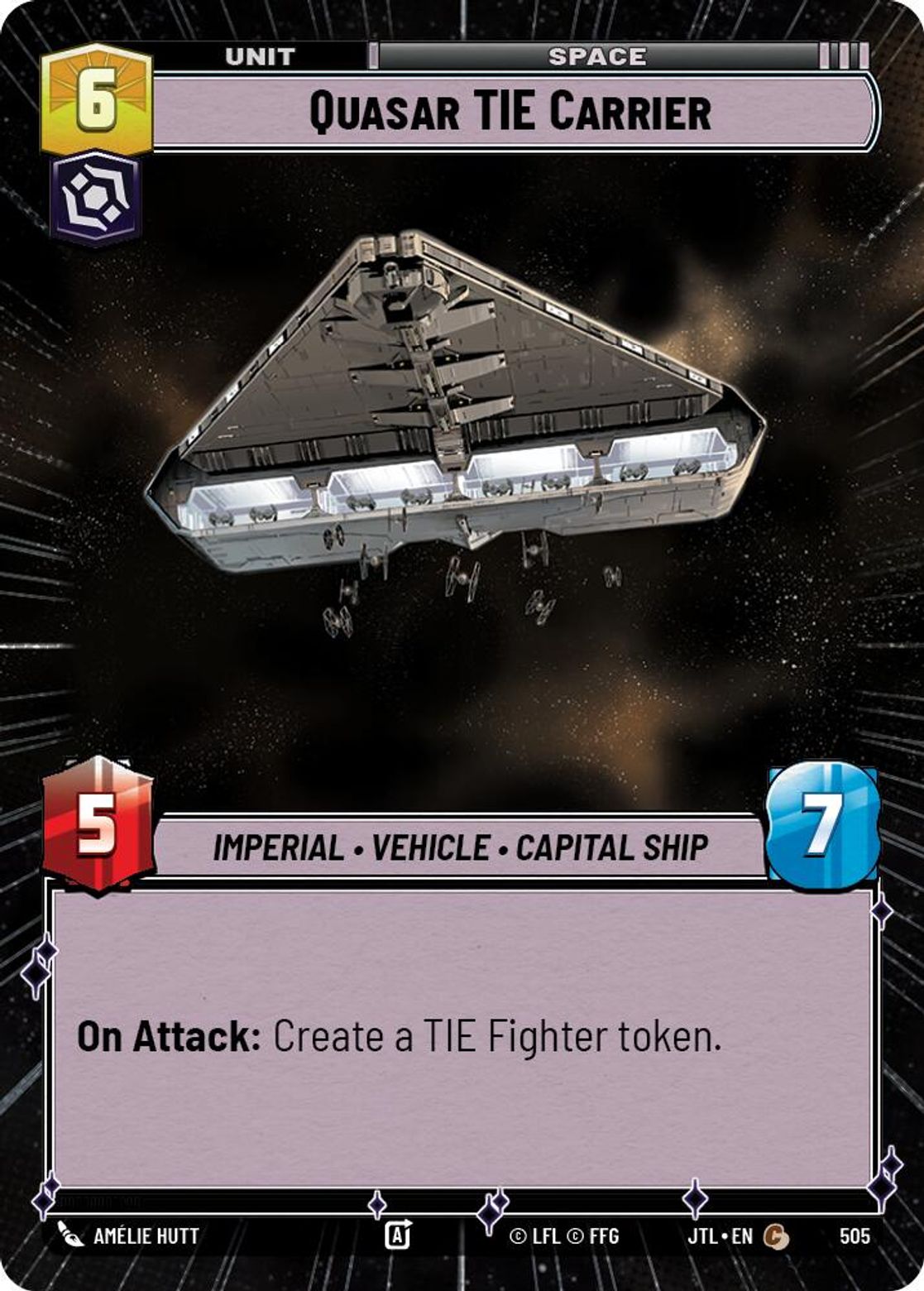 Quasar TIE Carrier — Jump To Lightspeed 505