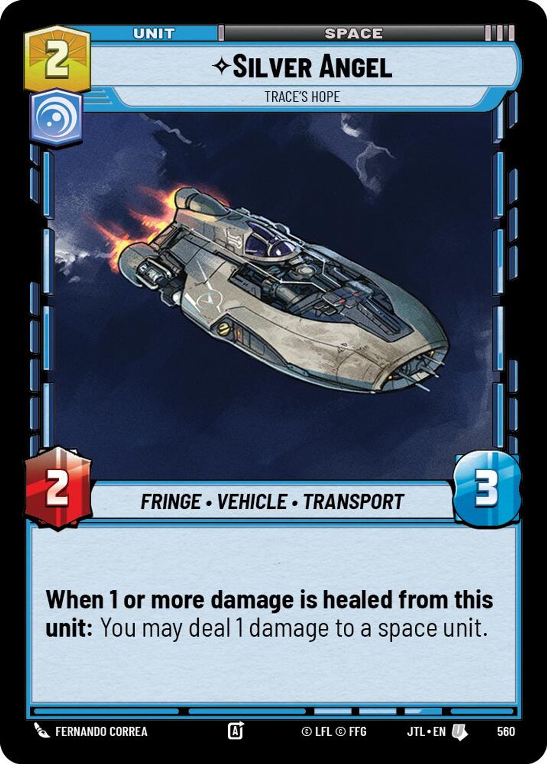 Silver Angel, Trace's Hope — Jump To Lightspeed 560