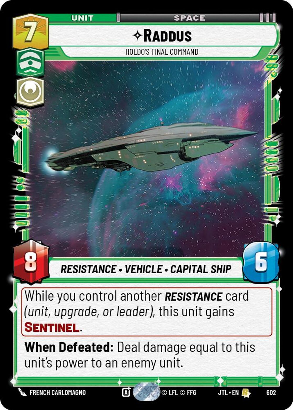Raddus, Holdo's Final Command — Jump To Lightspeed 602