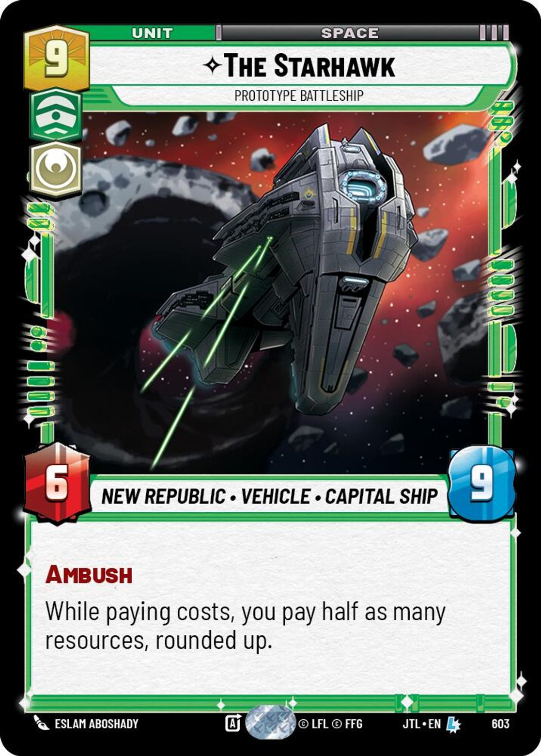 The Starhawk, Prototype Battleship — Jump To Lightspeed 603