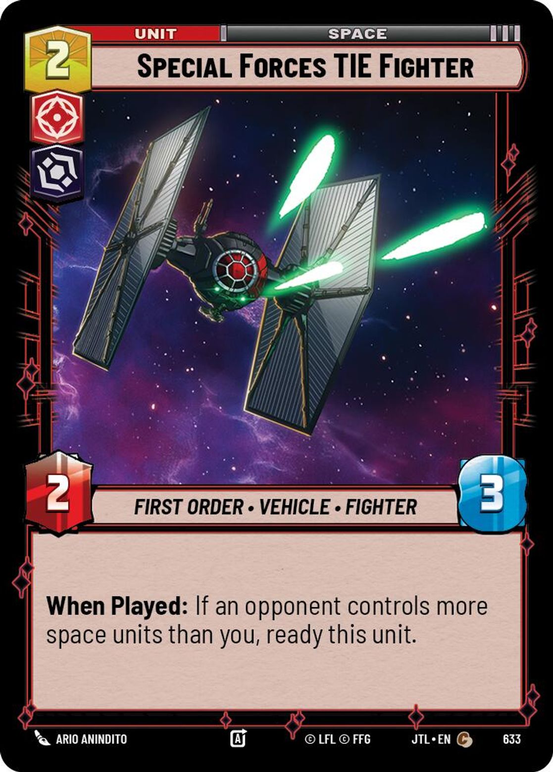 Special Forces TIE Fighter — Jump To Lightspeed 633