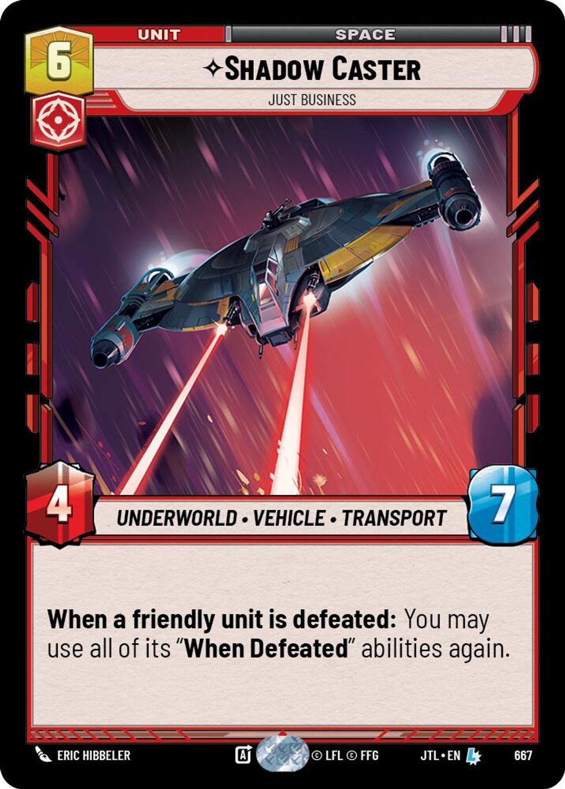 Shadow Caster, Just Business — Jump To Lightspeed 667