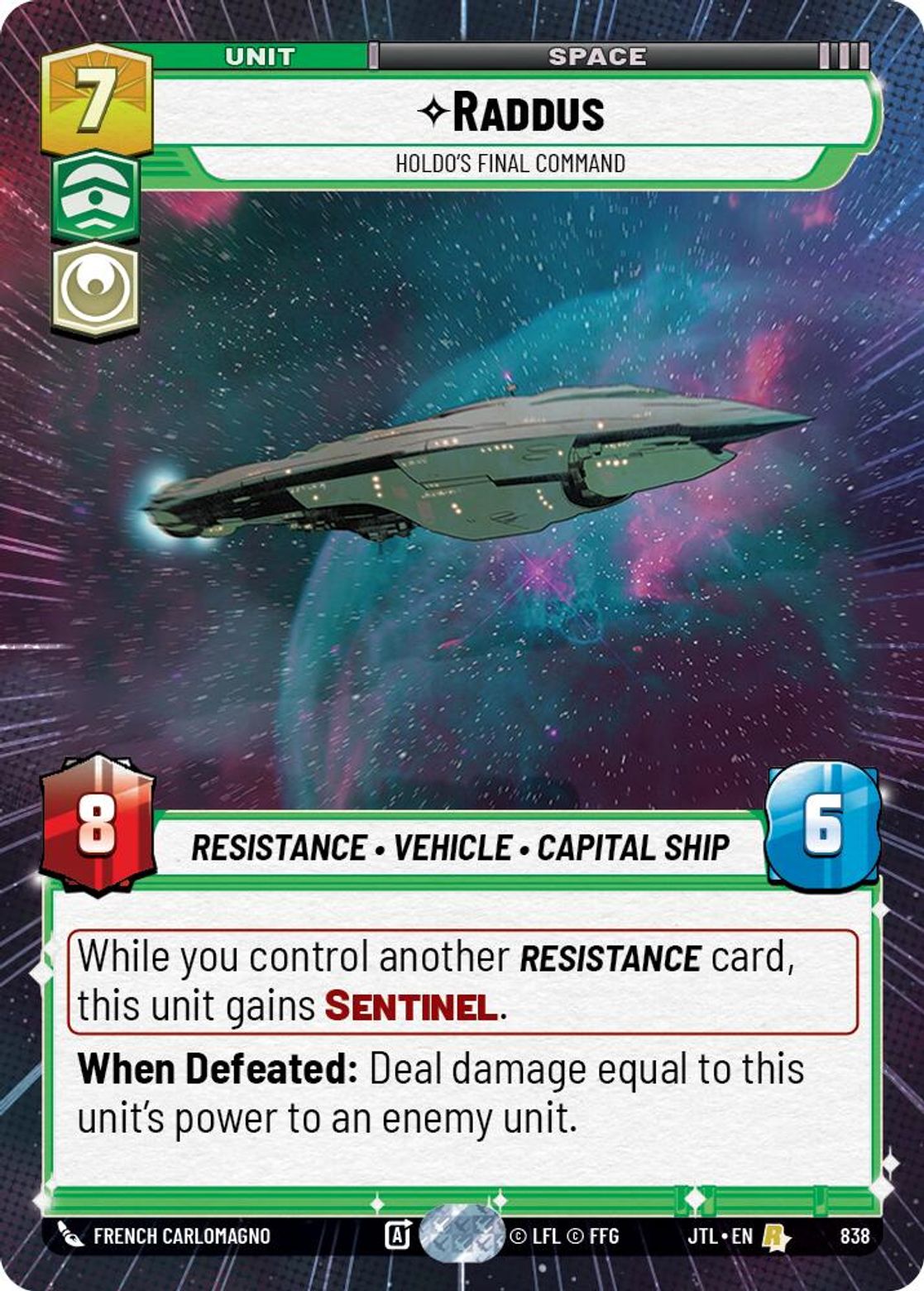Raddus, Holdo's Final Command — Jump To Lightspeed 838