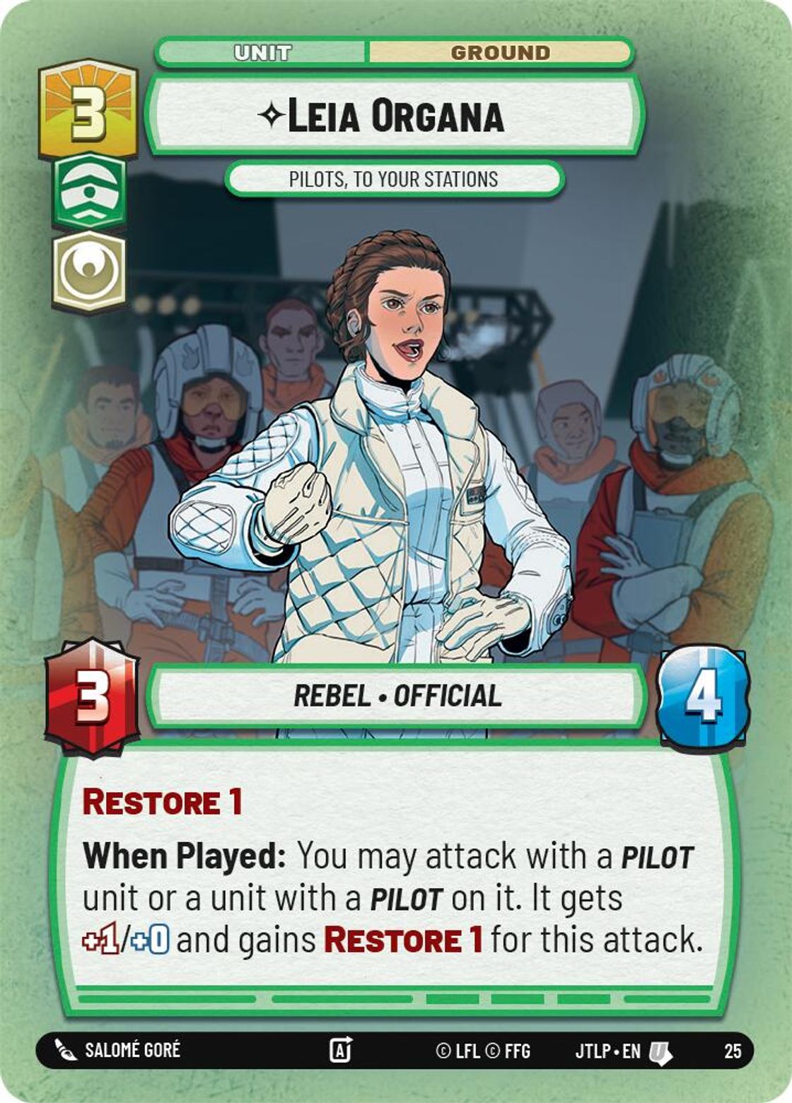 Leia Organa, Pilots, To Your Stations — Jump to Lightspeed - OP Promo 25