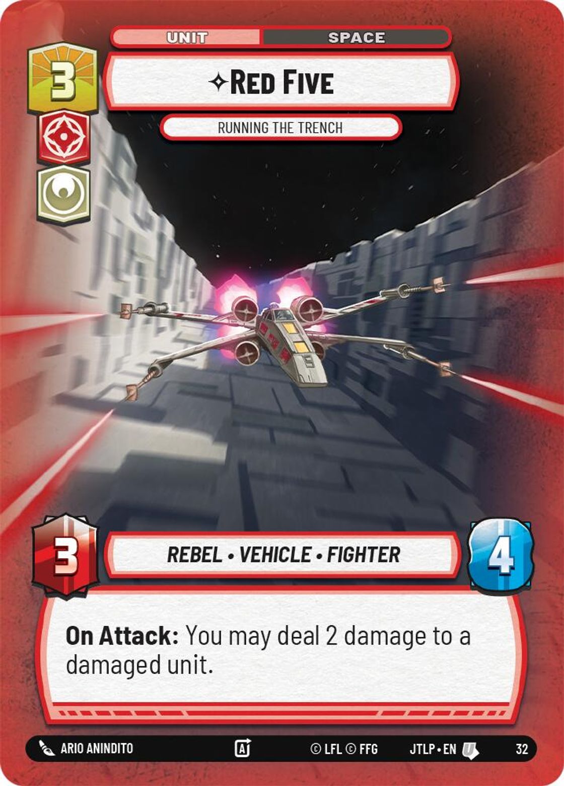 Red Five, Running the Trench — Jump to Lightspeed - OP Promo 32