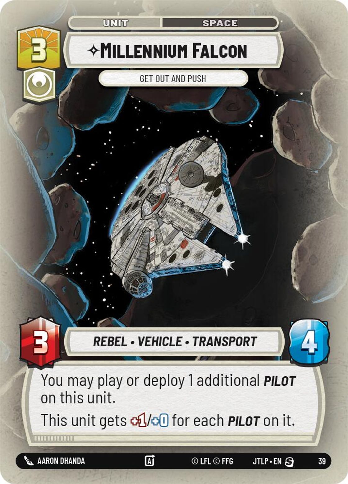 Millennium Falcon, Get Out And Push — Jump to Lightspeed - OP Promo 39
