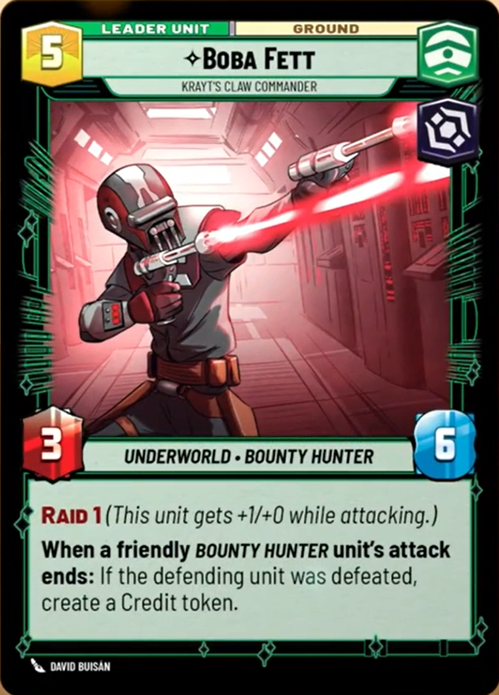 Boba Fett, Krayt's Claw Commander (verso)