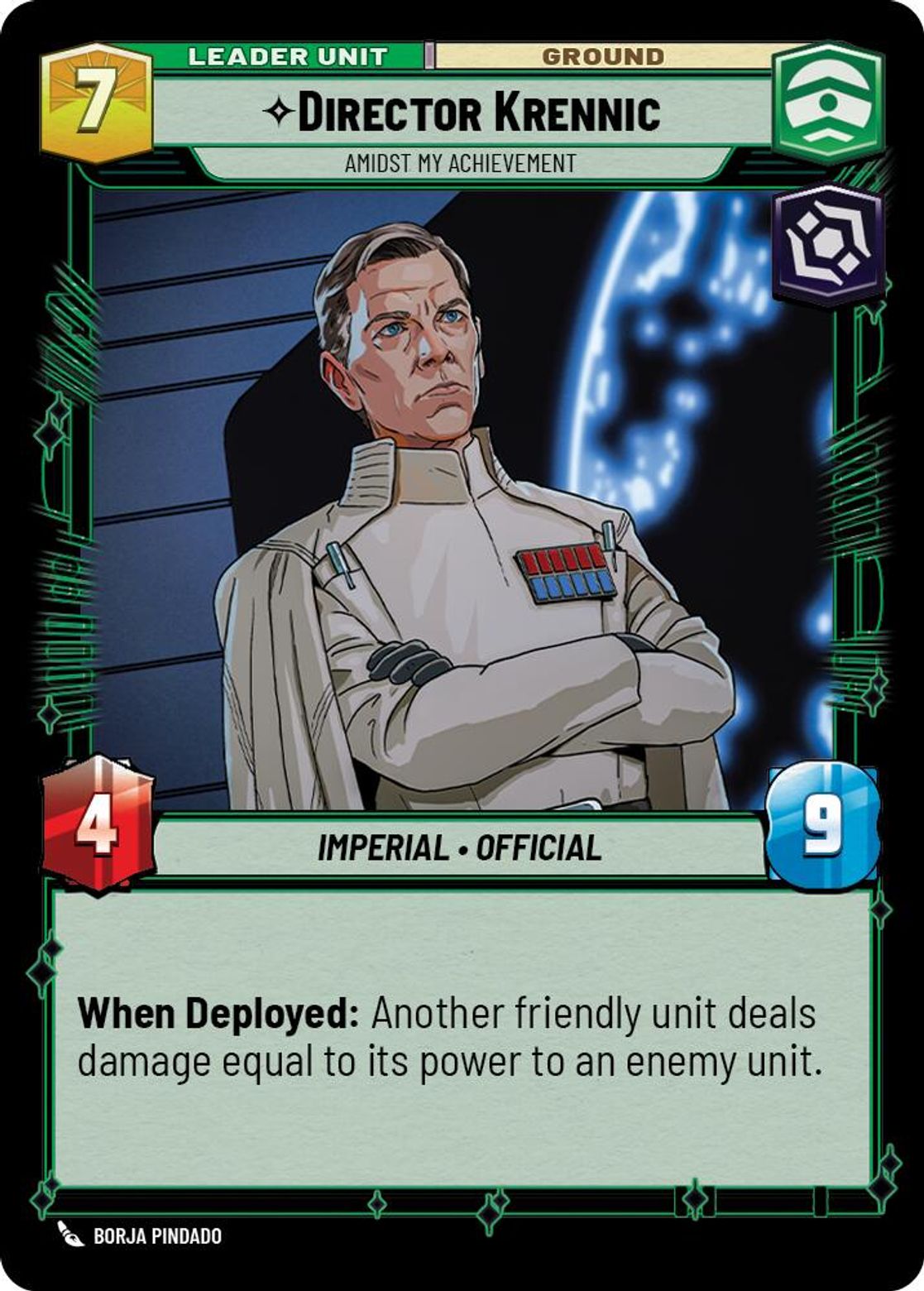 Director Krennic, Amidst My Achievement (verso)