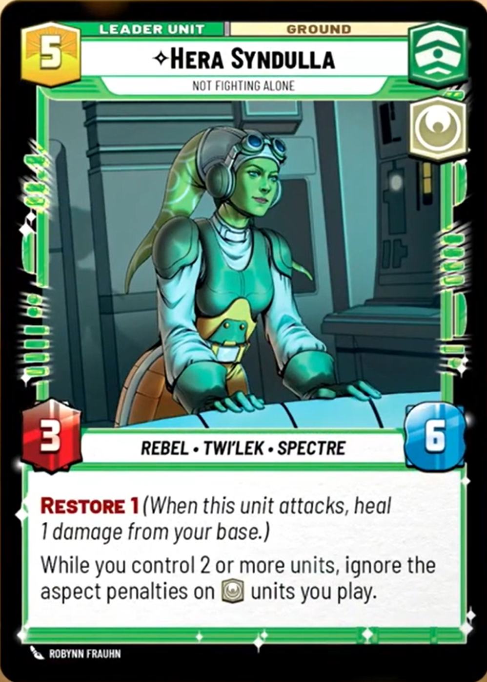 Hera Syndulla, Not Fighting Alone (verso)