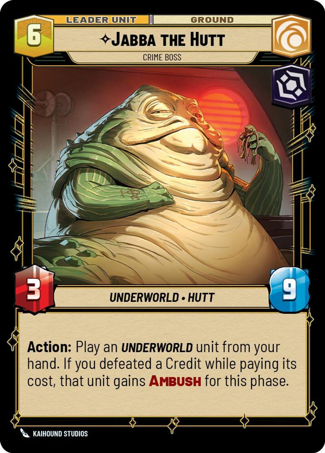 Jabba the Hutt, Crime Boss (verso)
