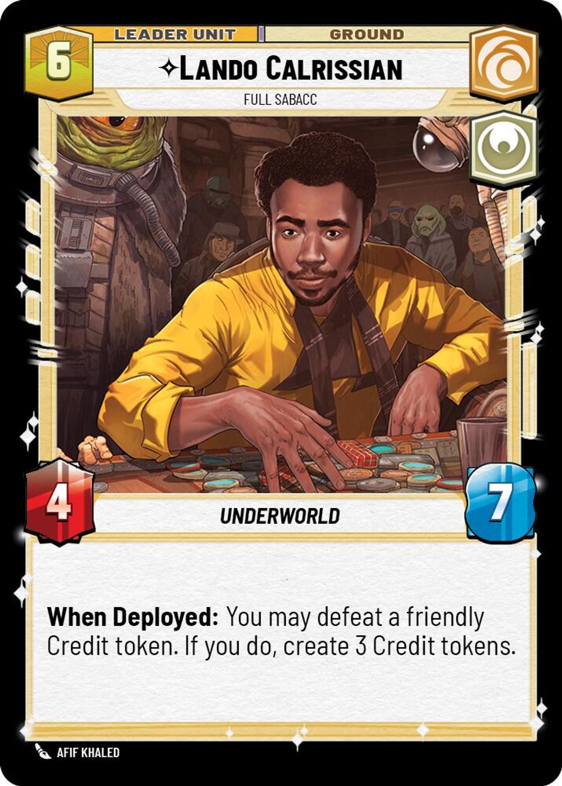 Lando Calrissian, Full Sabacc (verso)