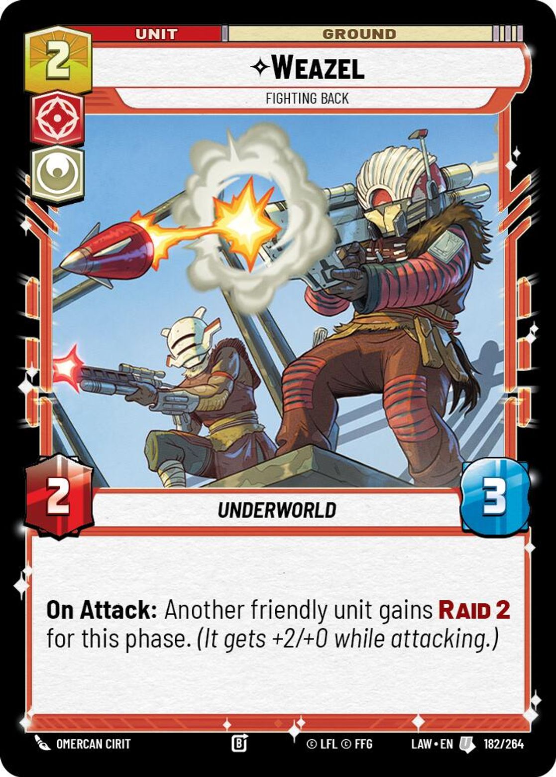 Weazel, Fighting Back — A Lawless Time 182