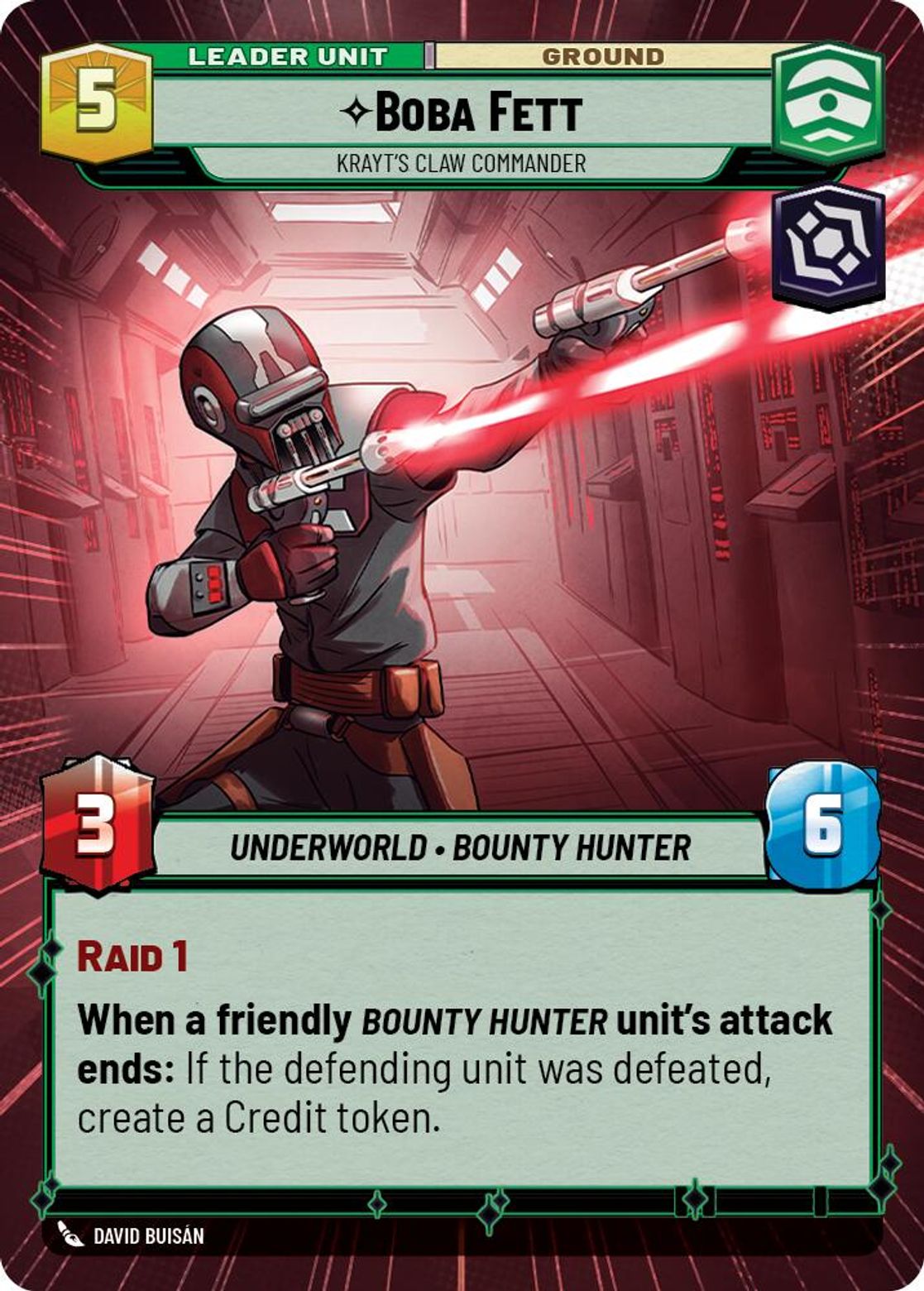 Boba Fett, Krayt's Claw Commander (verso)