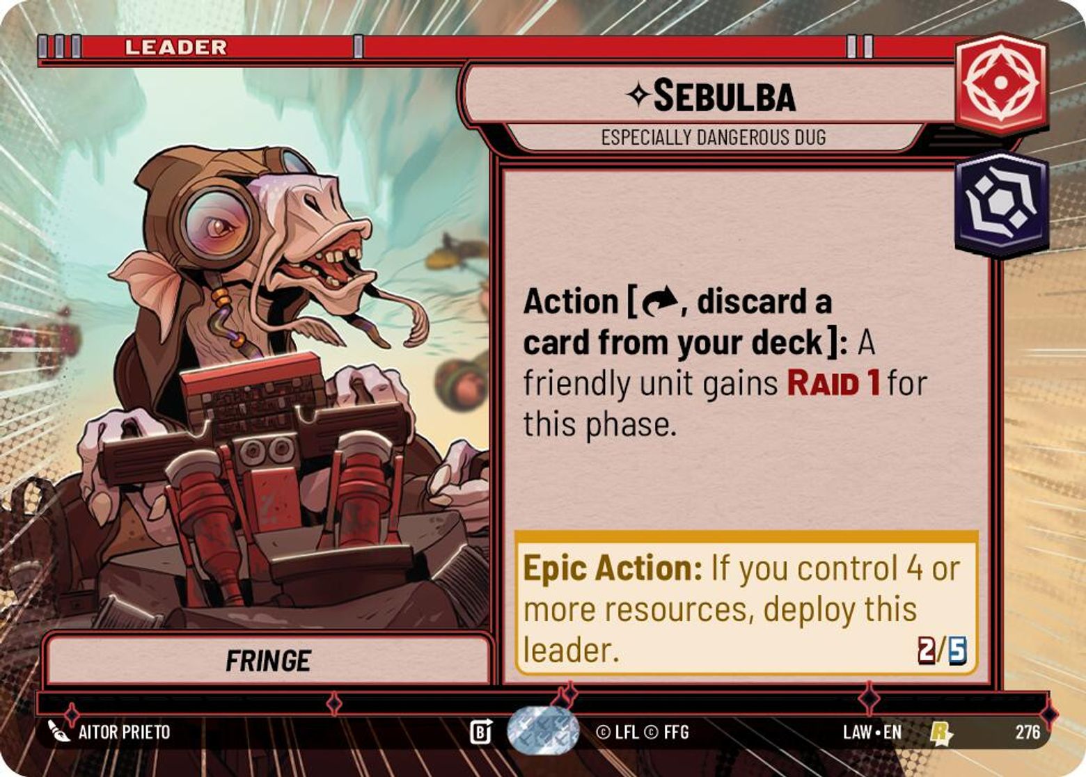 Sebulba, Especially Dangerous Dug — A Lawless Time 276
