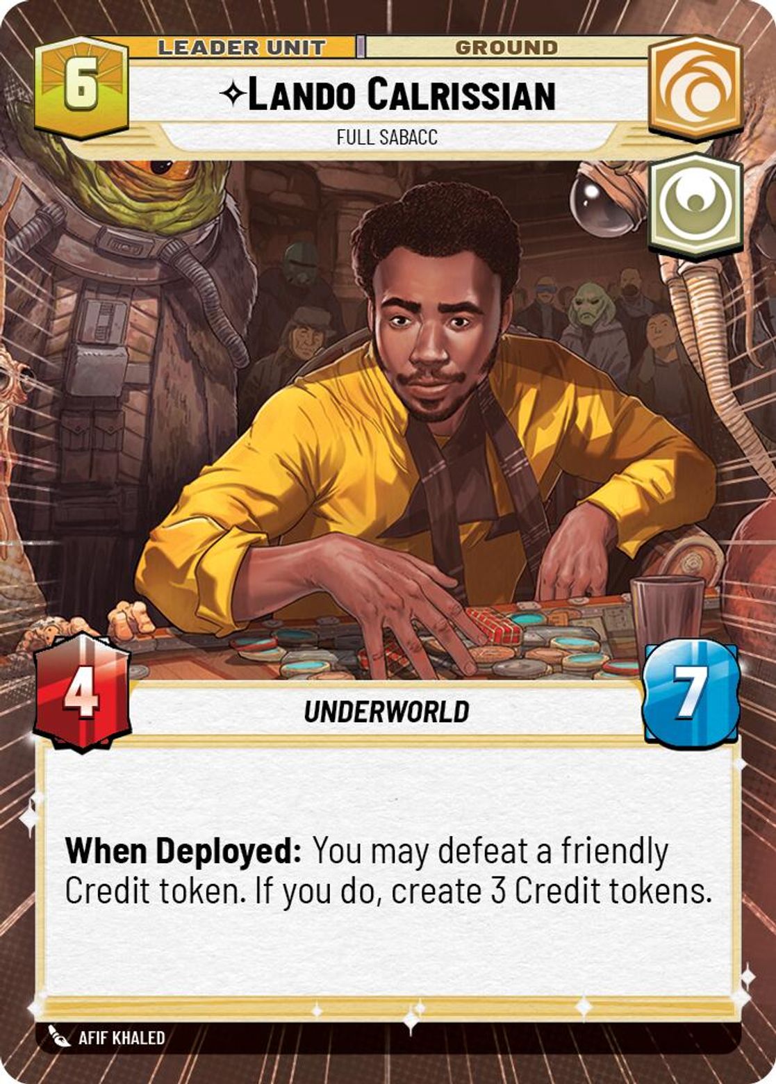 Lando Calrissian, Full Sabacc (verso)