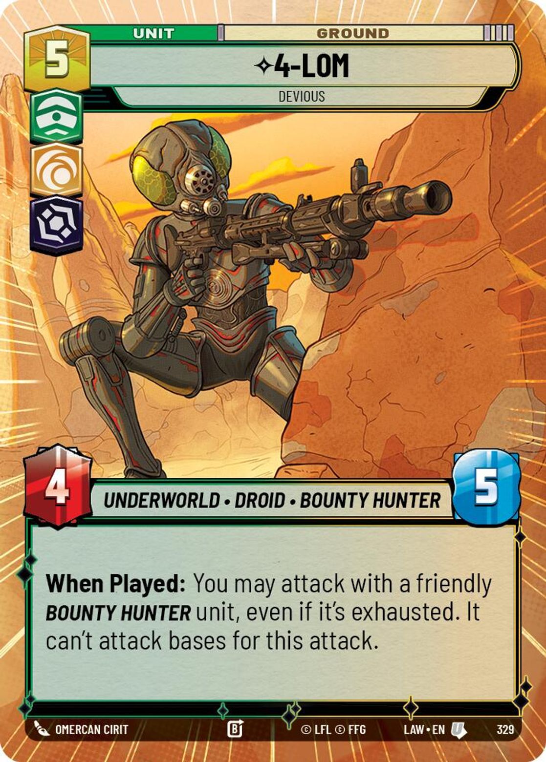 4-LOM, Devious — A Lawless Time 329