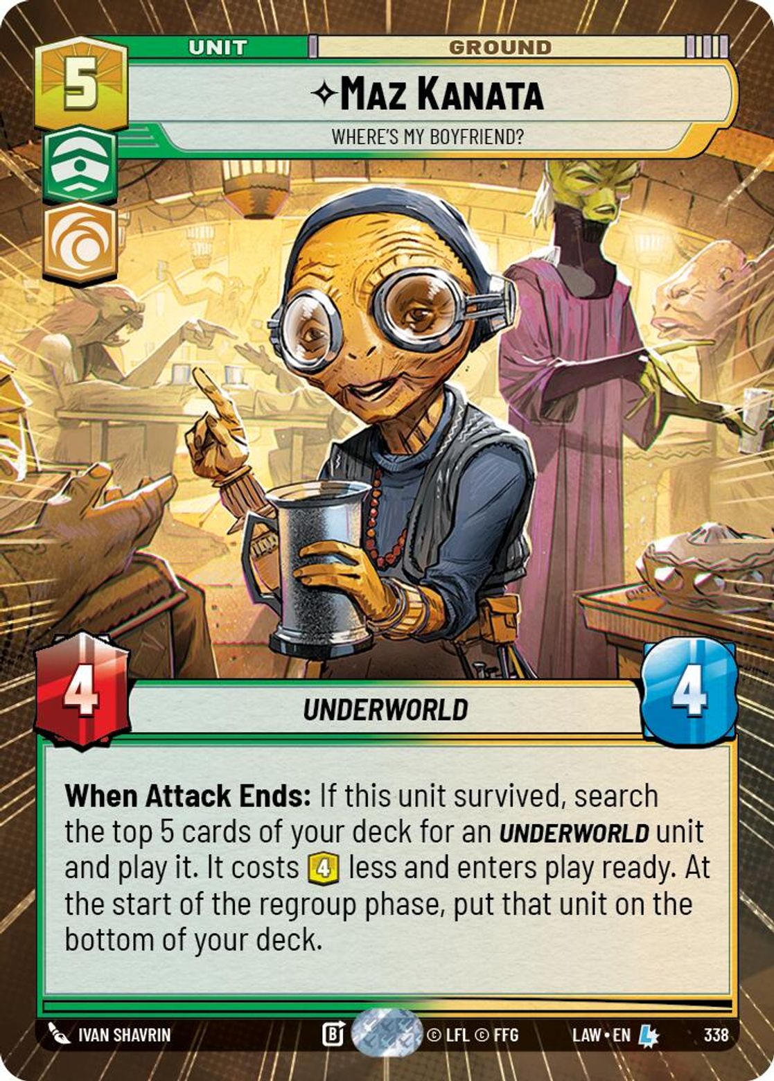 Maz Kanata, Where's My Boyfriend? — A Lawless Time 338