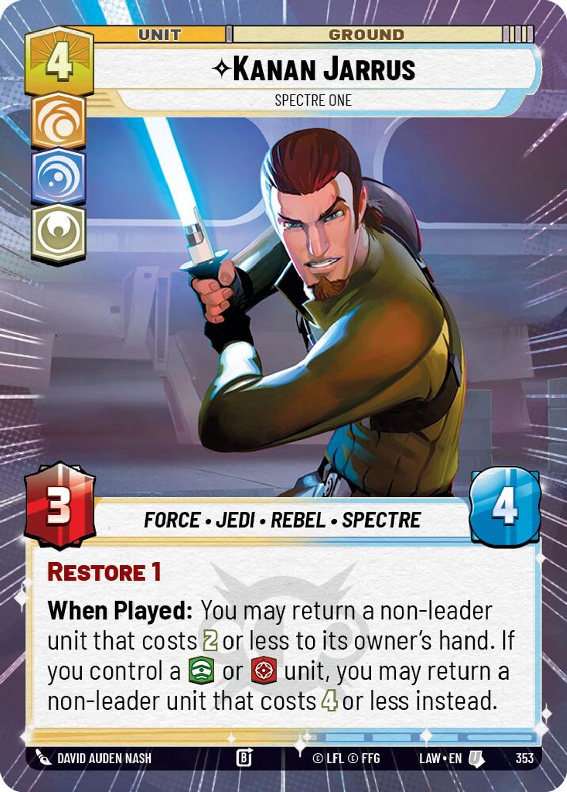 Kanan Jarrus, Spectre One — A Lawless Time 353