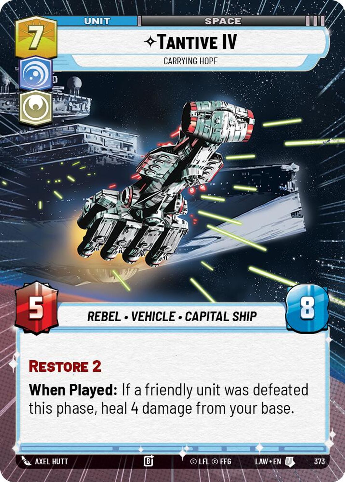 Tantive IV, Carrying Hope — A Lawless Time 373