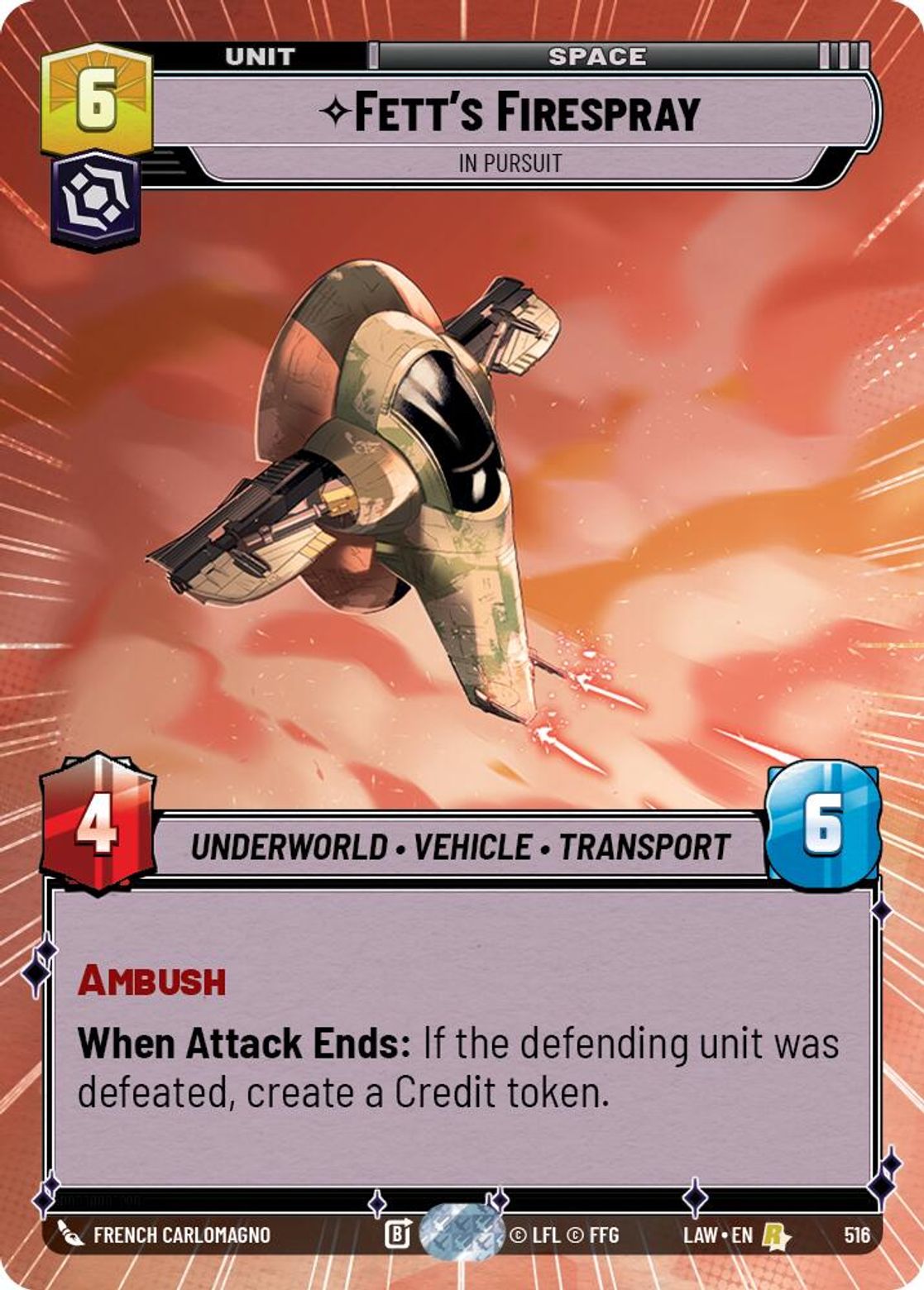 Fett's FIrespray, In Pursuit — A Lawless Time 516