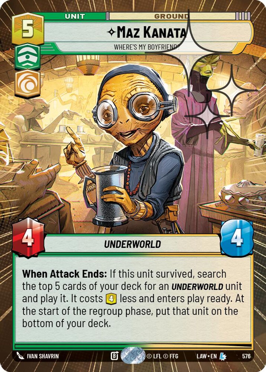 Maz Kanata, Where's My Boyfriend? — A Lawless Time 576