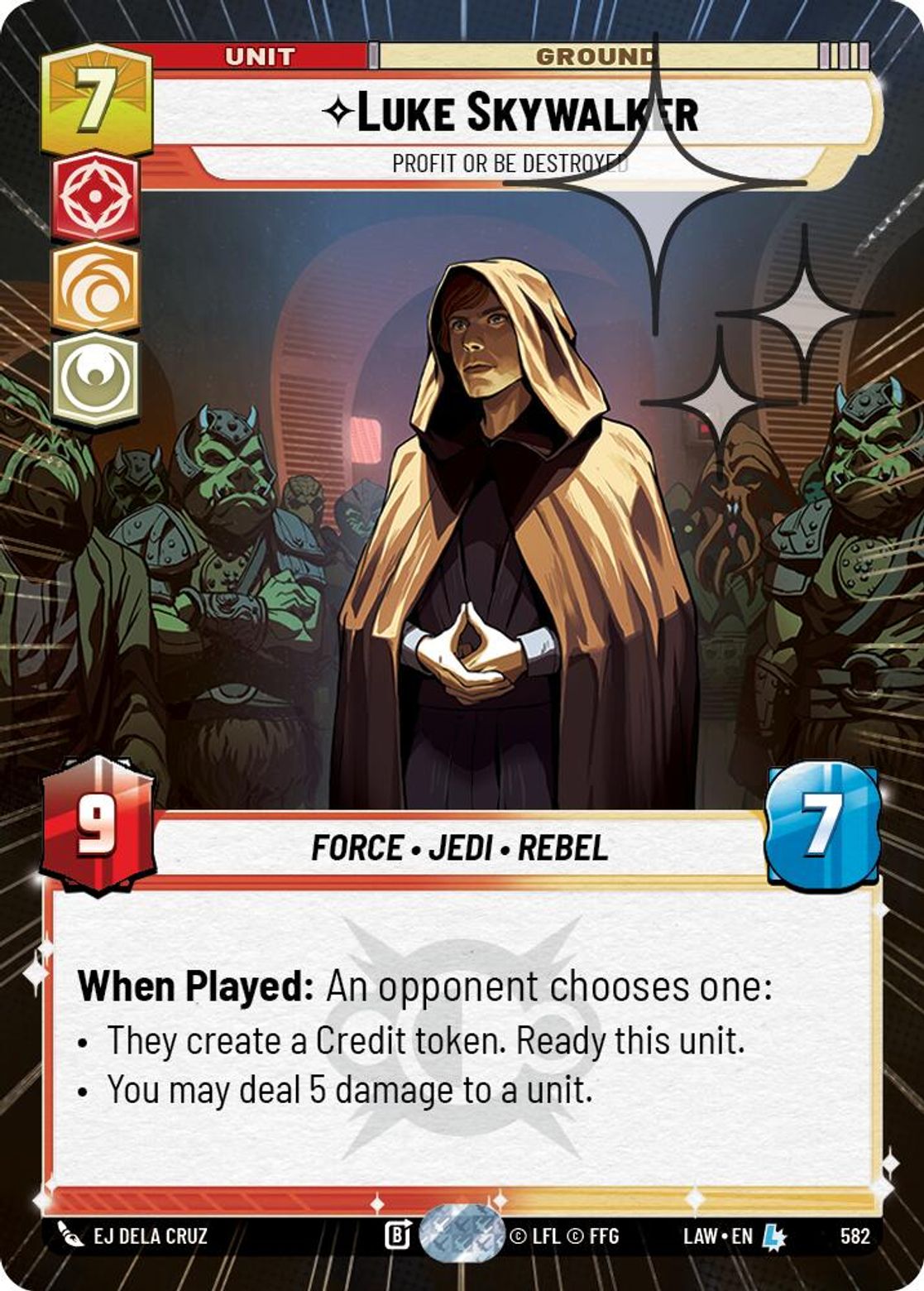 Luke Skywalker, Profit or be Destroyed — A Lawless Time 582