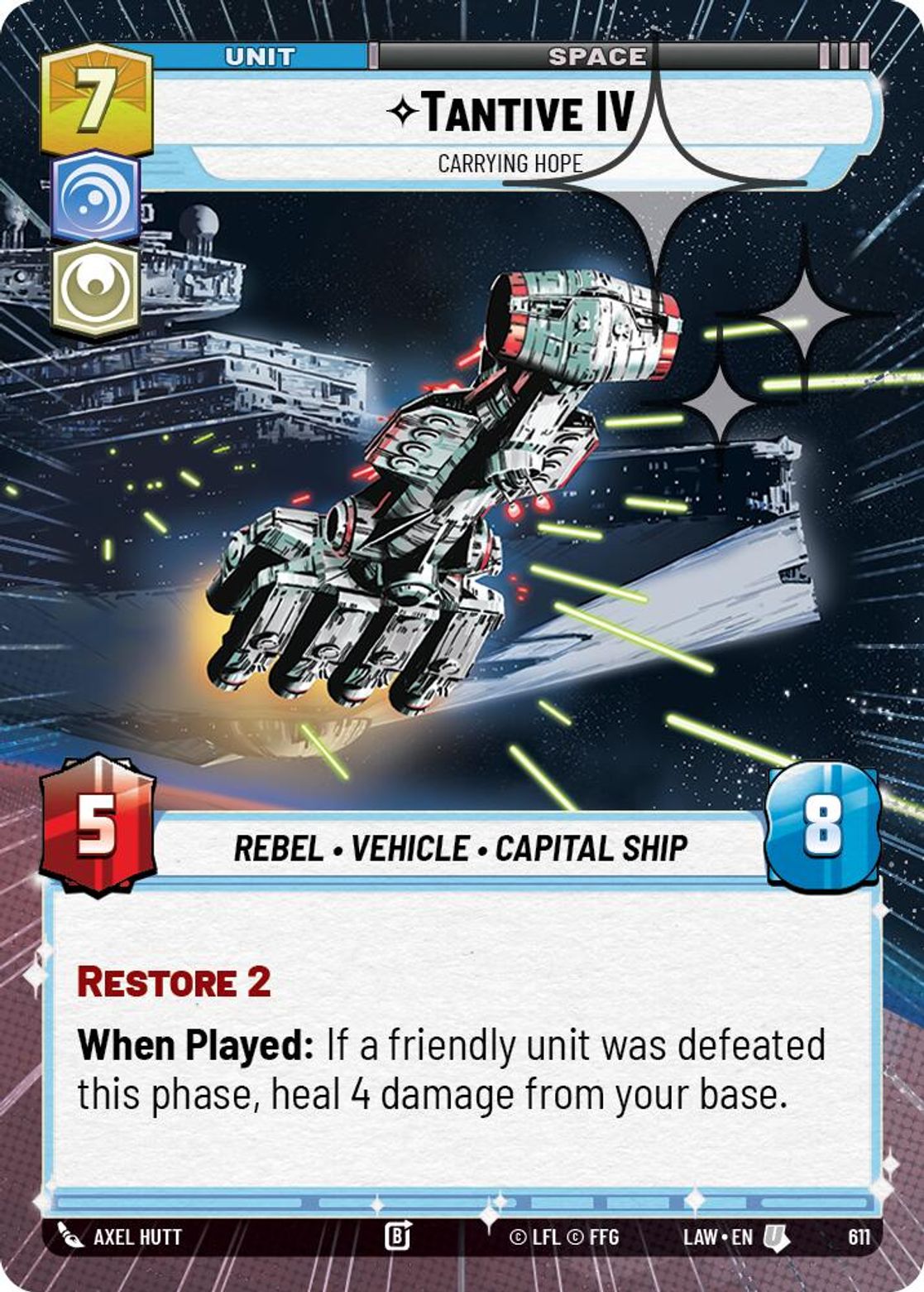 Tantive IV, Carrying Hope — A Lawless Time 611