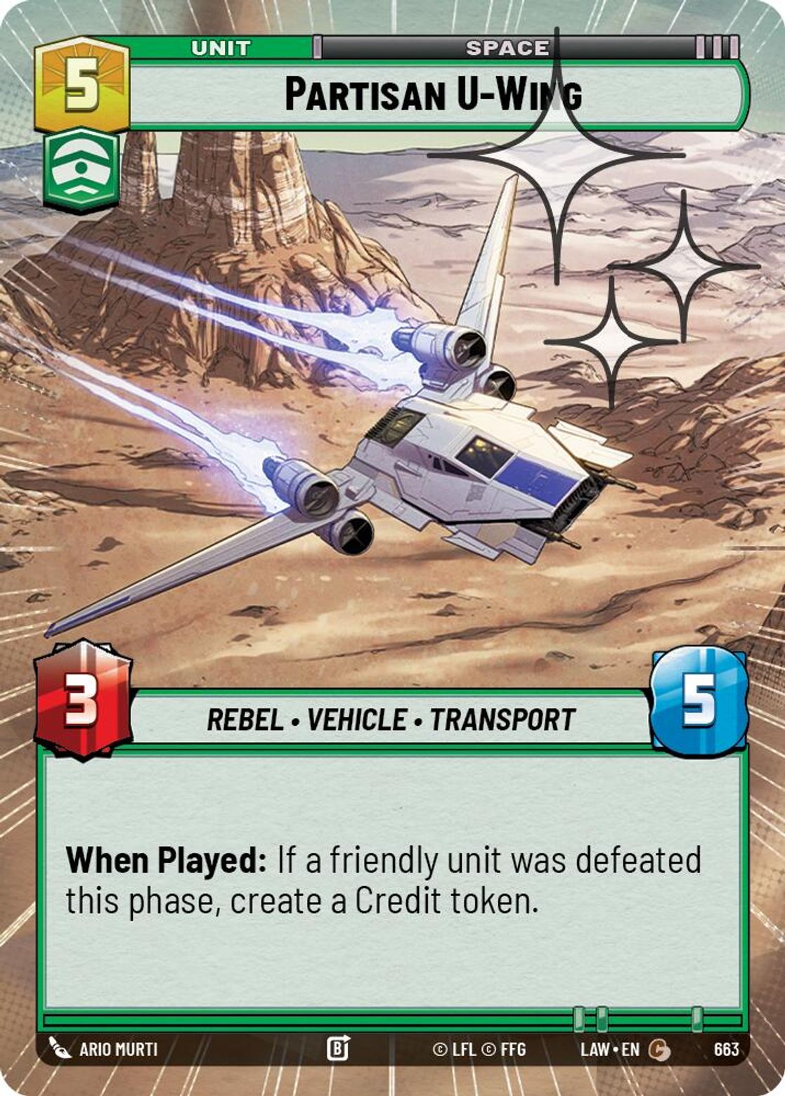 Partisan U-Wing — A Lawless Time 663