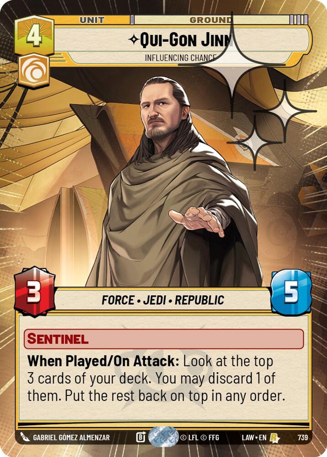 Qui-Gon Jinn, Influencing Chance — A Lawless Time 739