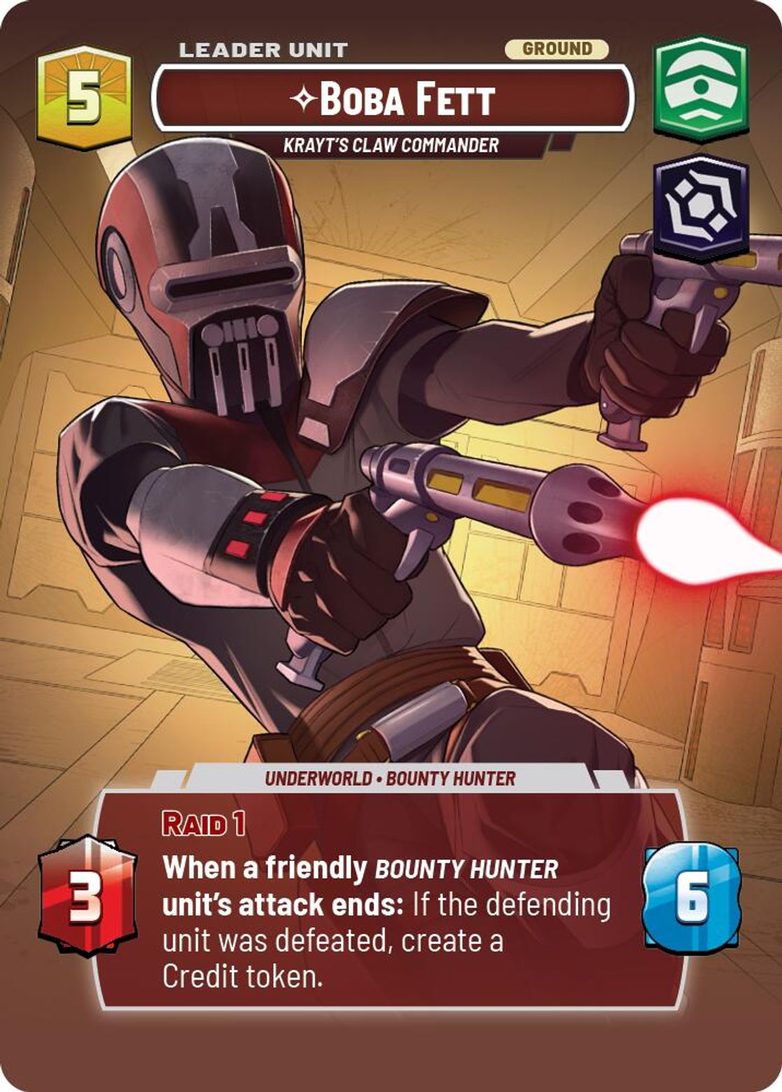 Boba Fett, Krayt's Claw Commander (verso)