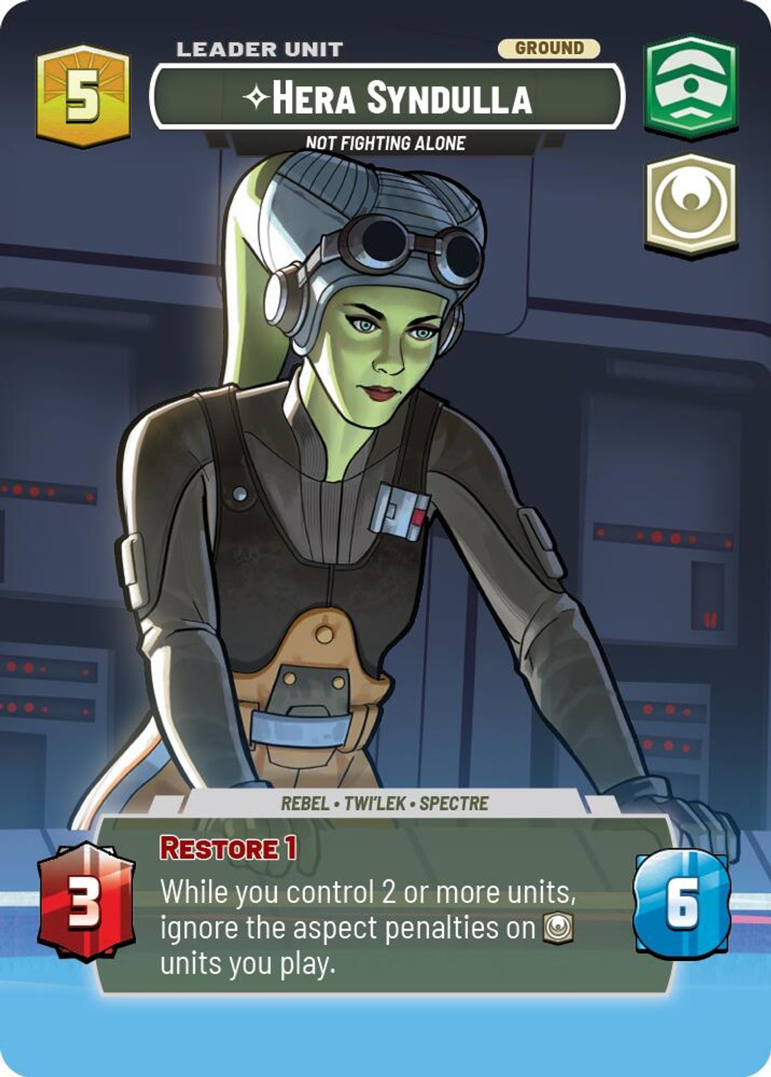 Hera Syndulla, Not Fighting Alone (verso)