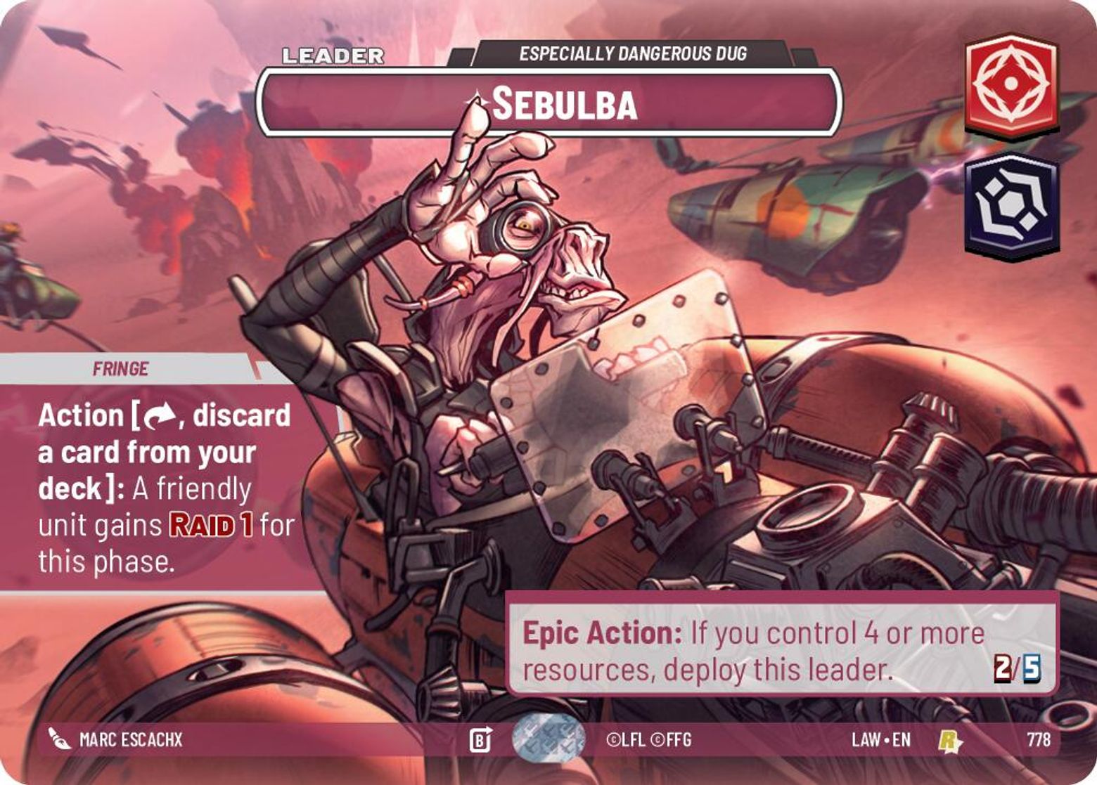 Sebulba, Especially Dangerous Dug — A Lawless Time 778