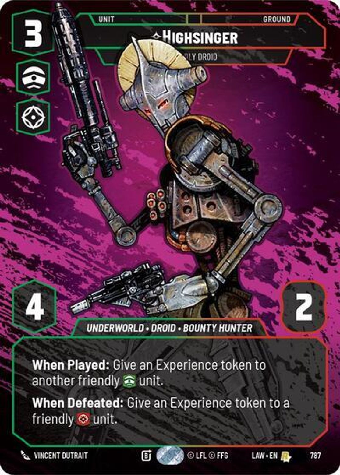 Highsinger, Deadly Droid — A Lawless Time 787