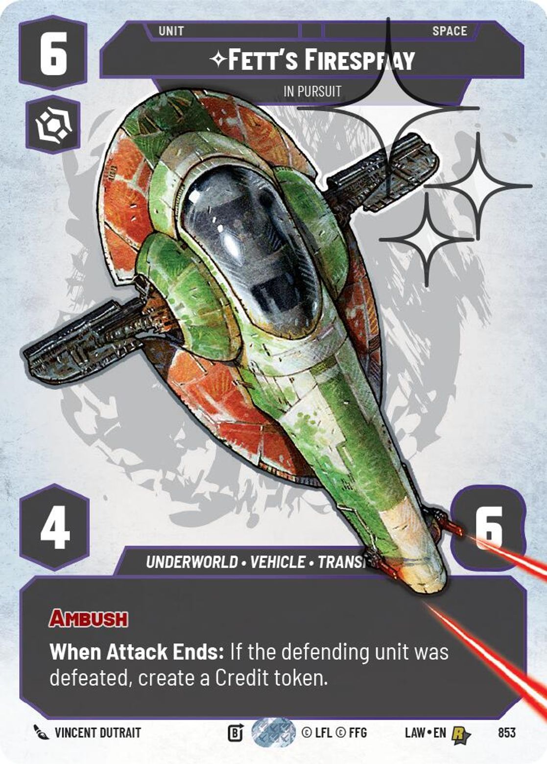 Fett's FIrespray, In Pursuit — A Lawless Time 853