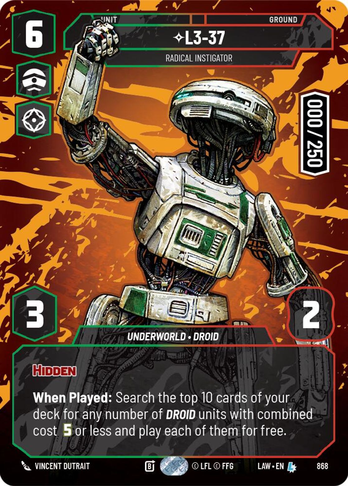 L3-37, Radical Instigator — A Lawless Time 868