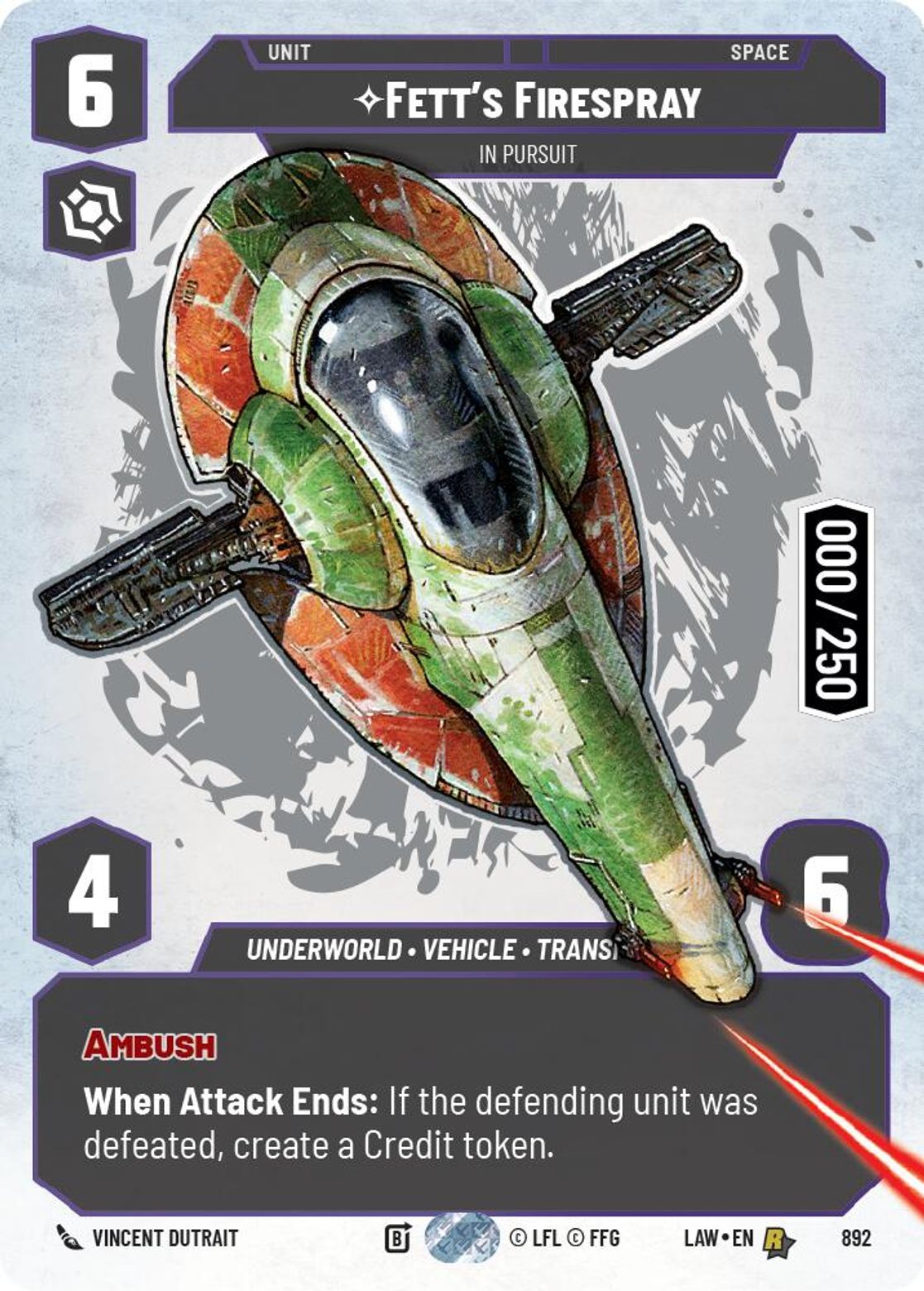 Fett's FIrespray, In Pursuit — A Lawless Time 892