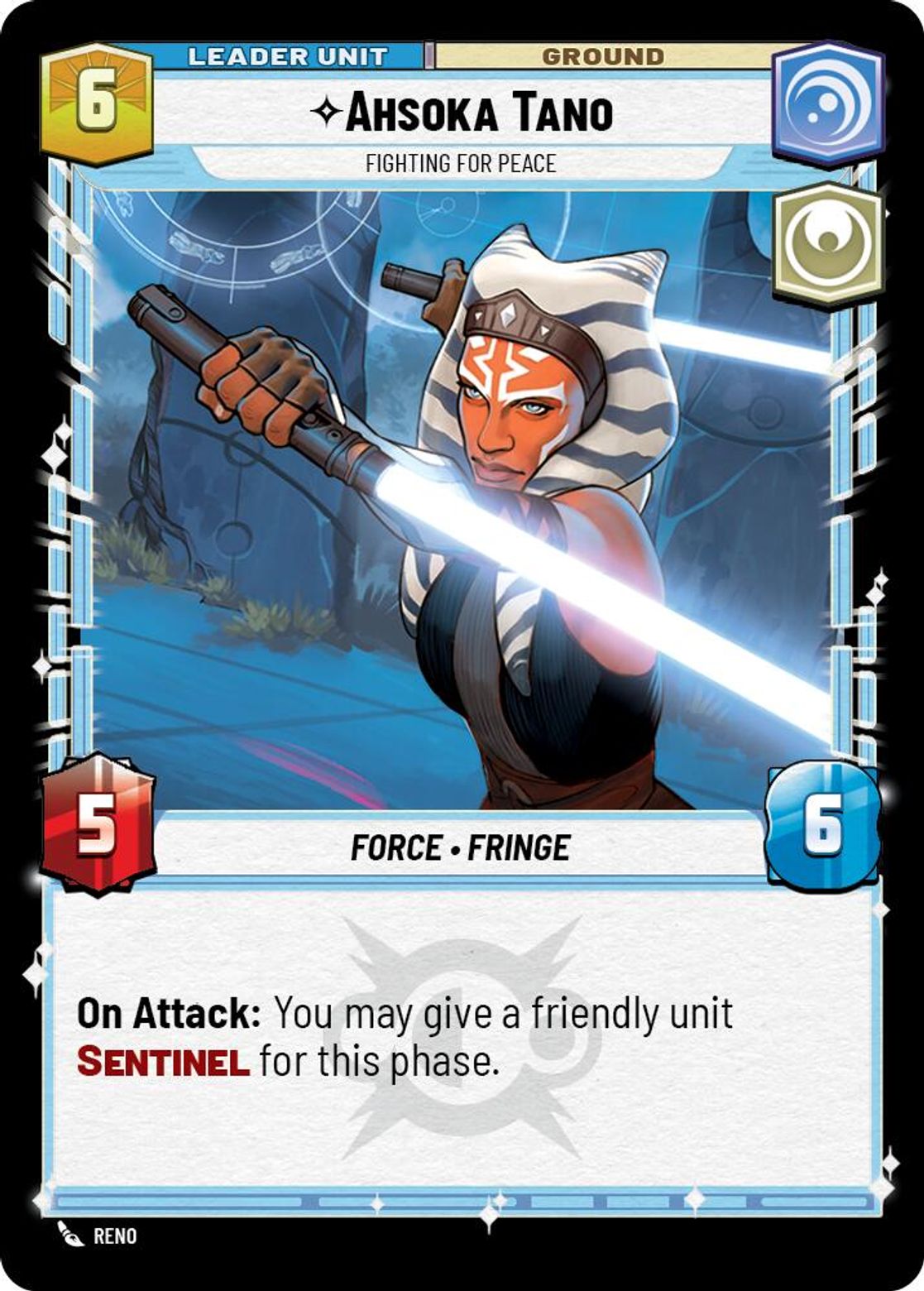 Ahsoka Tano, Fighting For Peace (verso)