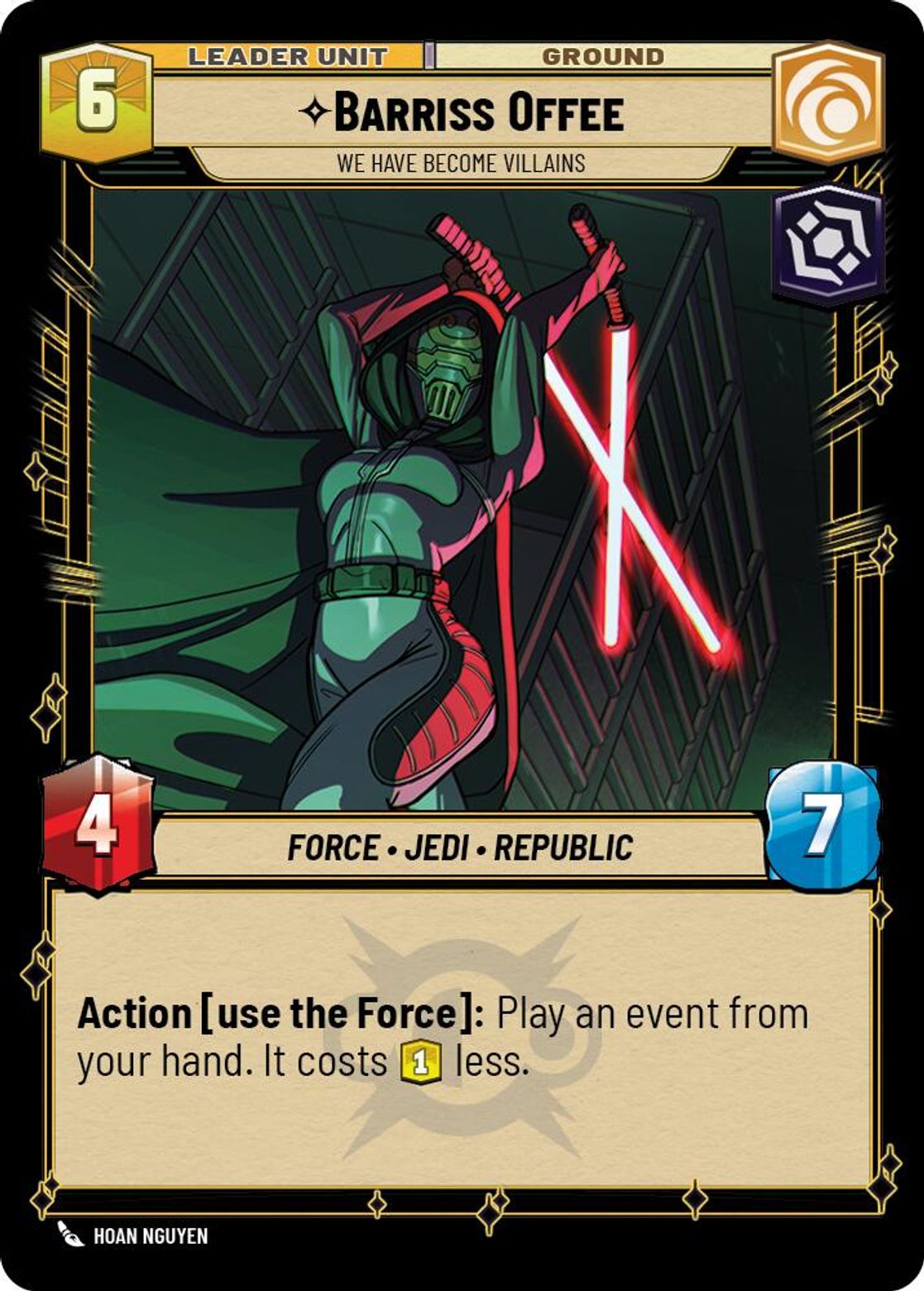 Barriss Offee, We Have Become Villains (verso)