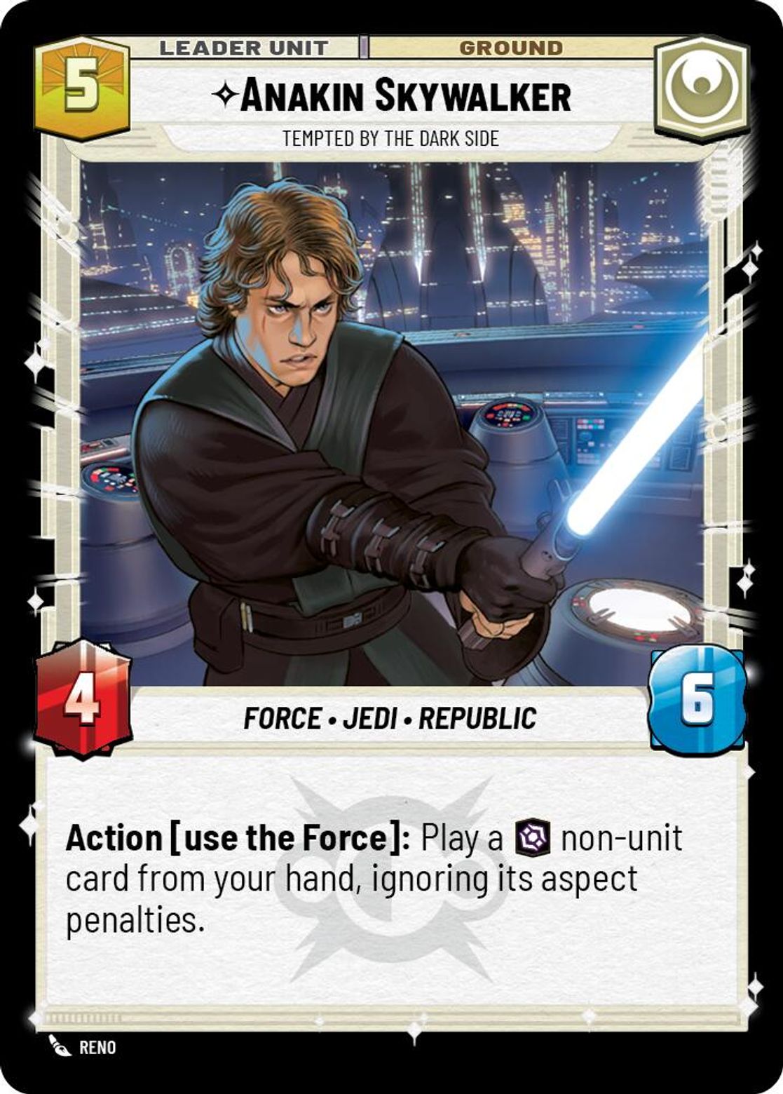 Anakin Skywalker, Tempted by the Dark Side (verso)