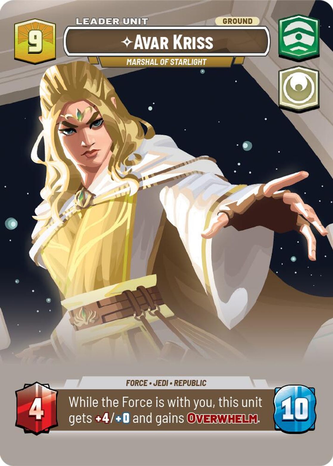 Avar Kriss, Marshal of Starlight (verso)